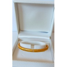 Ασημένιο βραχιόλι επίχρυση χειροπέδα με σταυρούς (SB26)